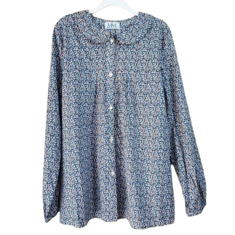 🌻 Miss MeMe Button Up Print Long Sleeve Blouse